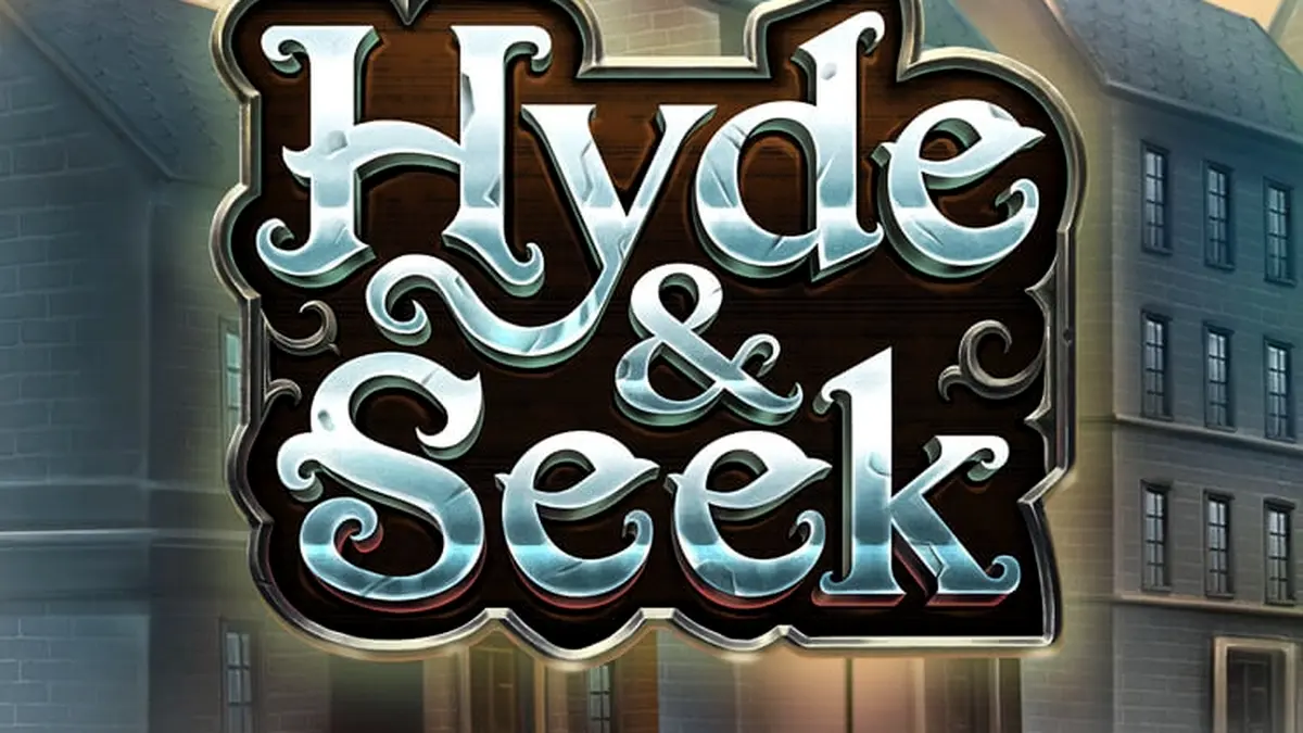 Interface do jogo de slot Hyde & Seek com elementos visuais de mistério